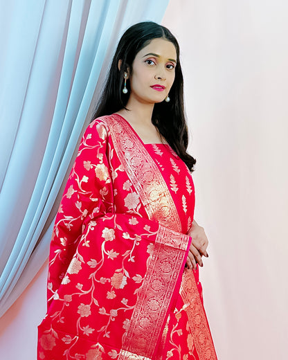 Katan Silk Banarasi Suit (Abqurah)