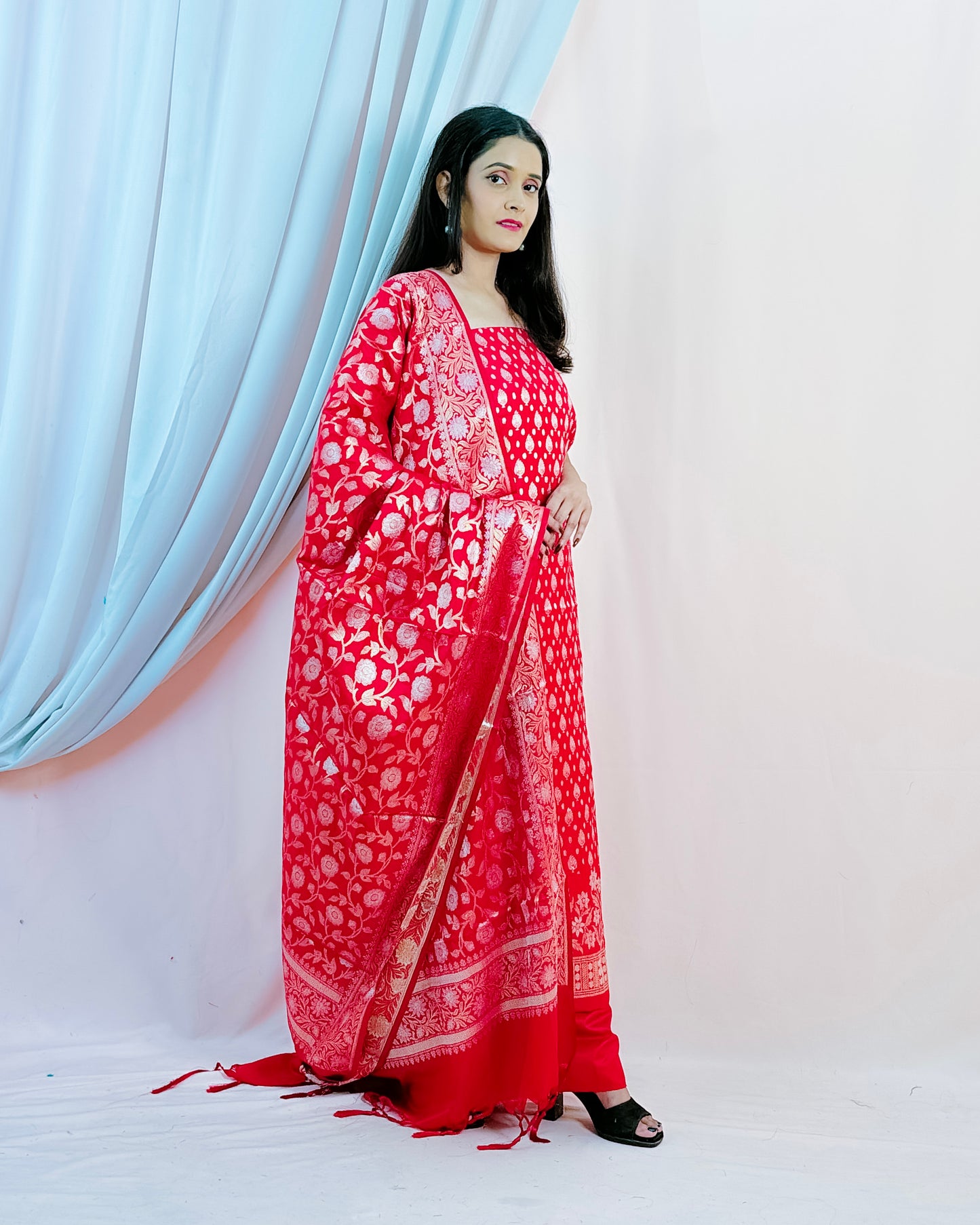 Katan Silk Banarasi Suit {Adaa)