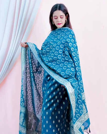 Cotton Tanchoi Banarasi Suit (Afshan)
