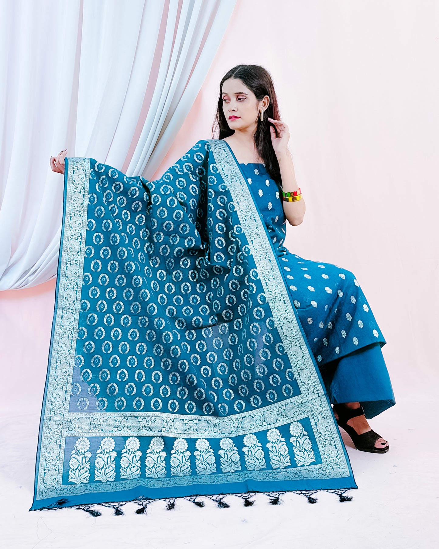 Cotton Tanchoi Banarasi Suit (Afshan)