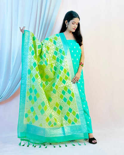 Cotton Silk Banarasi Suit (Afra)