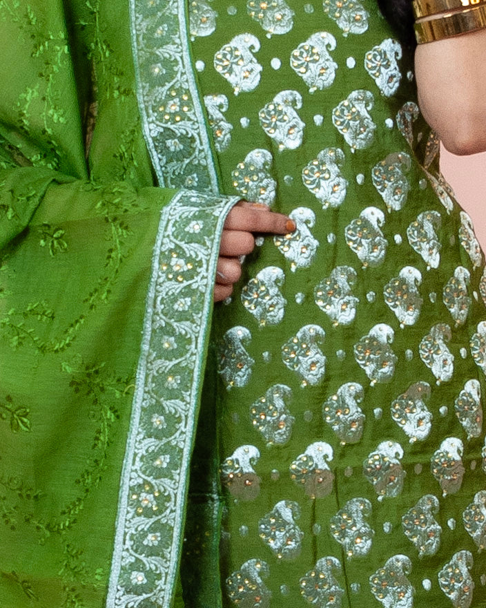 Cotton Silk Banarasi Suit (Aamirah)