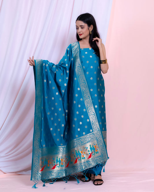 Katan Silk Banarasi Suit (Aaidah)