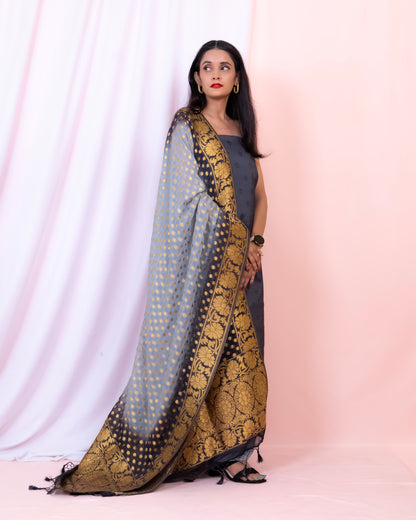 Cotton Silk Tanchoi Banarasi Suit (Aabirah)