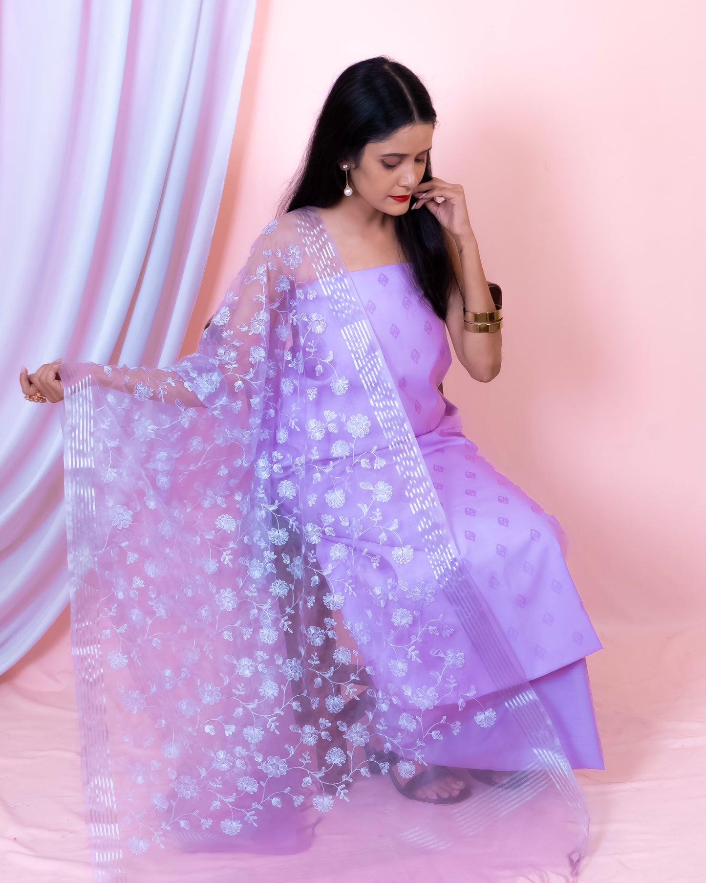 Cotton Silk Banarasi Suit (Aabish)