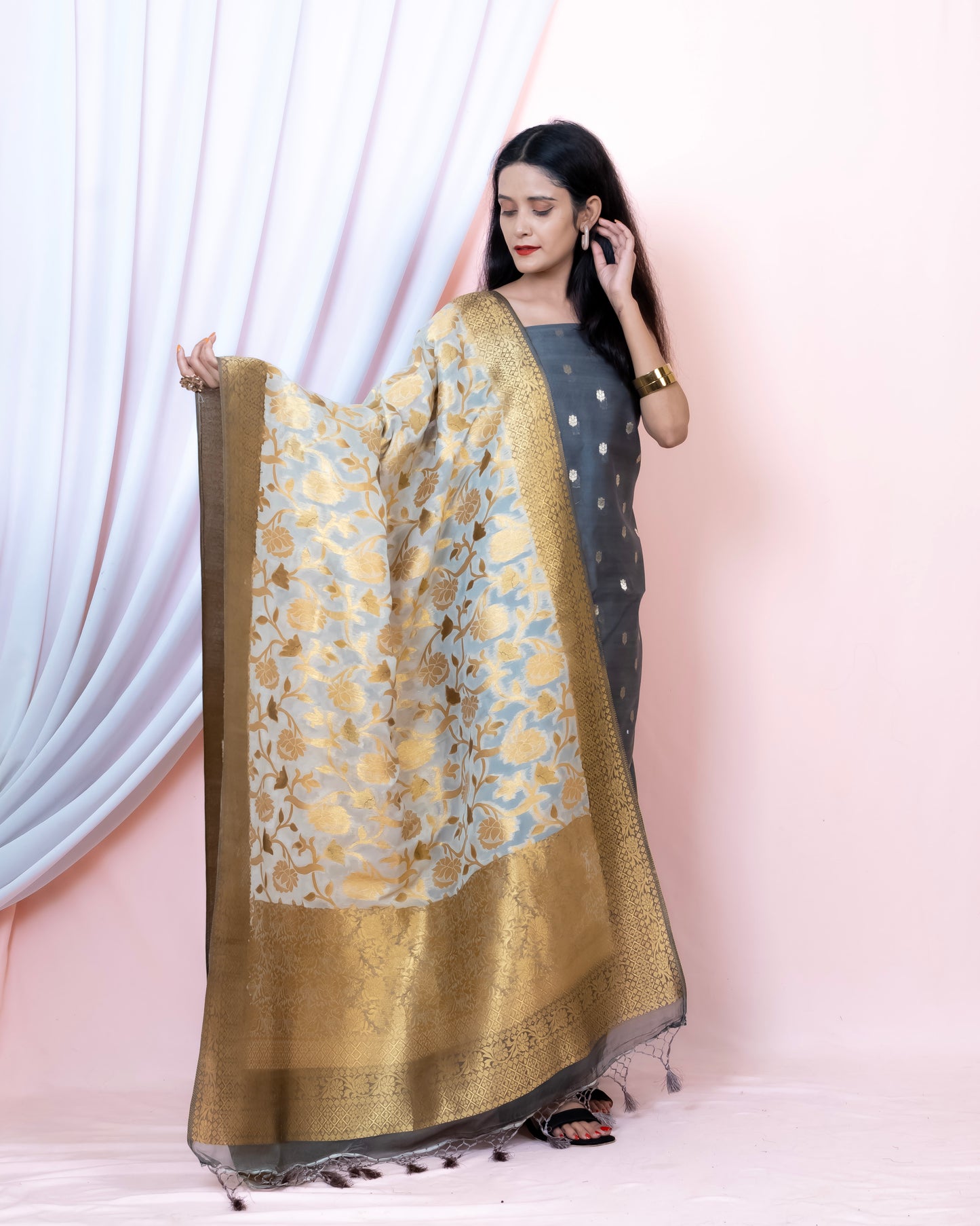 Chanderi Silk Banarasi Suit (Aaliyah)