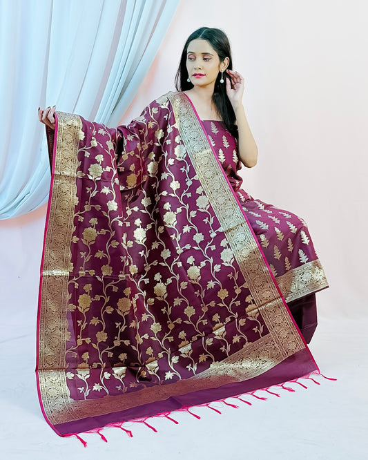 Katan Silk Banarasi Suit (Abqurah)