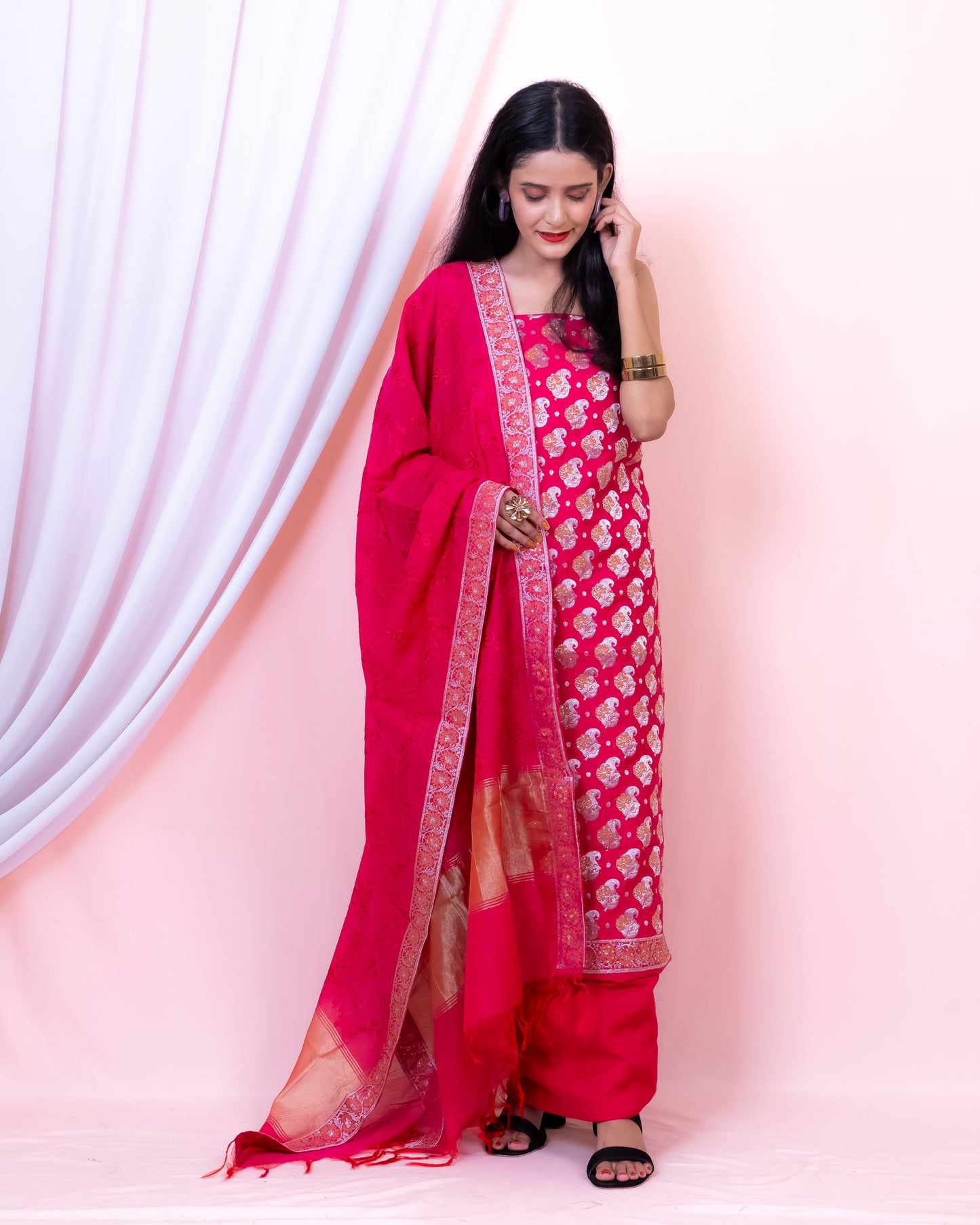 Cotton Silk Banarasi Suit (Aamirah)