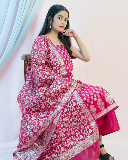 Cotton Silk Banarasi Suit {Afaf)