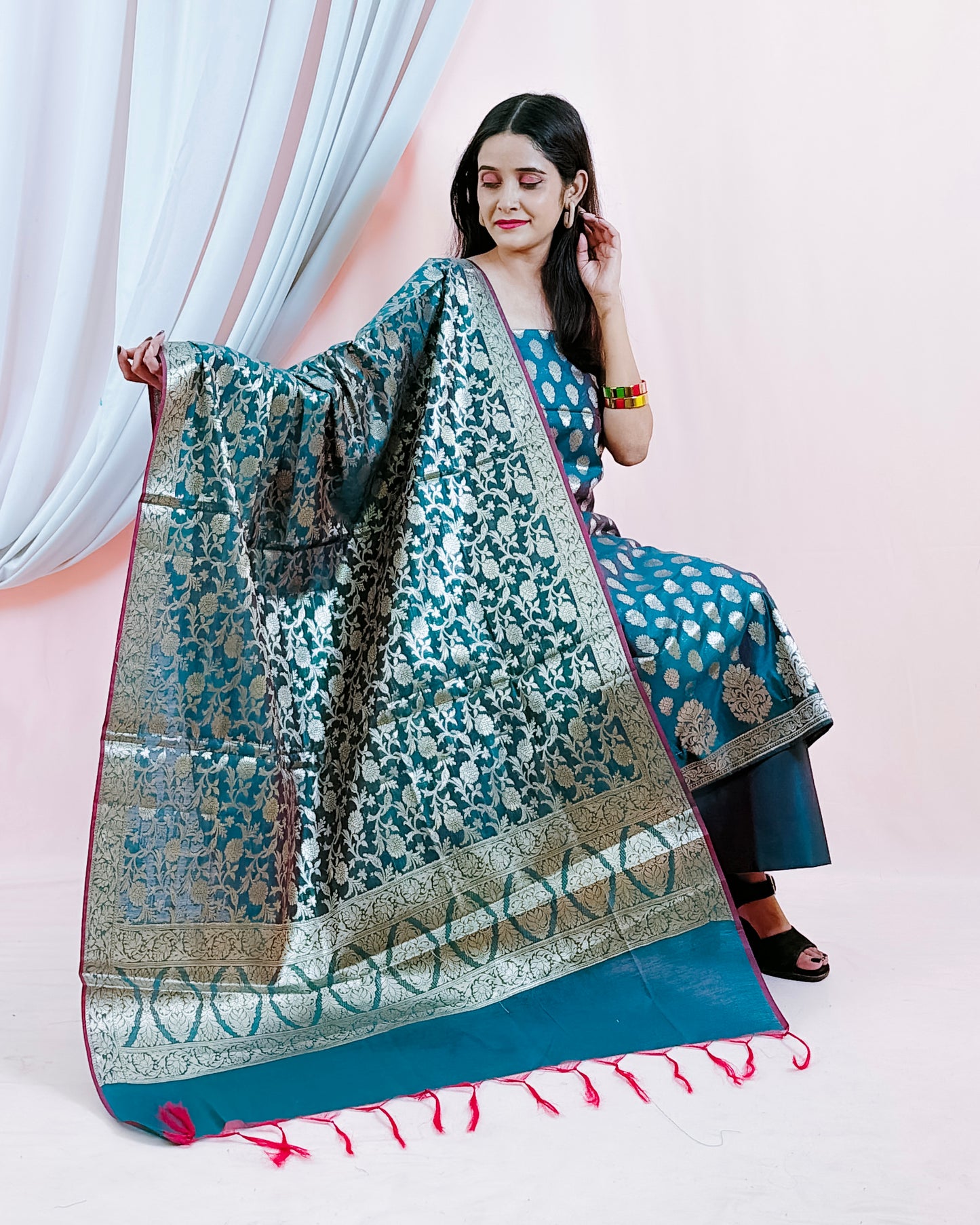 Cotton Silk Banarasi Suit {Afaf)