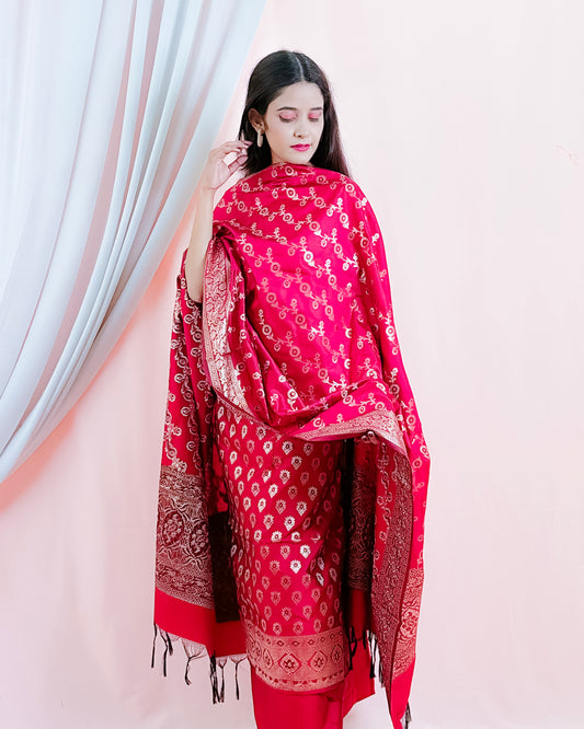 Katan Silk Banarasi Suit (Afeerah)