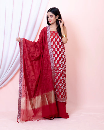 Cotton Silk Banarasi Suit (Aamirah)