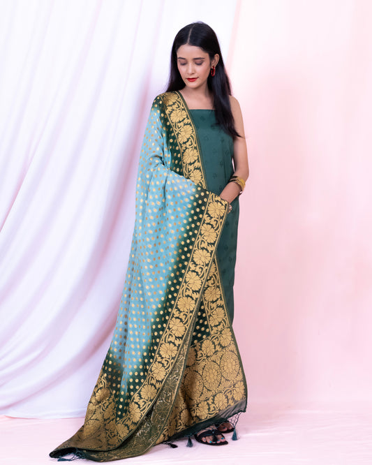 Cotton Silk Tanchoi Banarasi Suit (Aabirah)