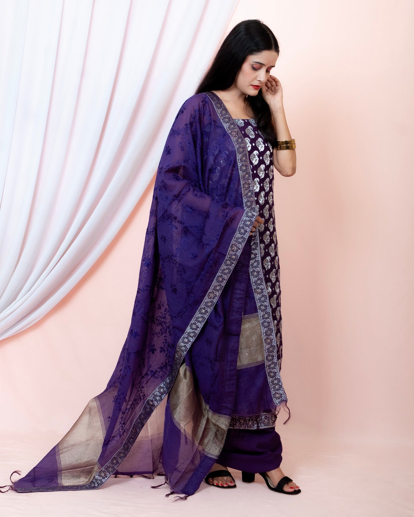 Cotton Silk Banarasi Suit (Aamirah)