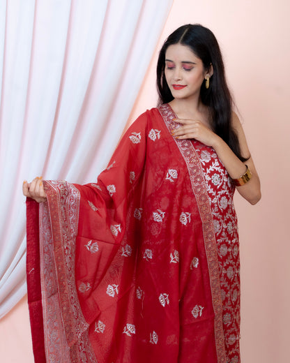 Cotton Silk Banarasi Suit (Aaminah)