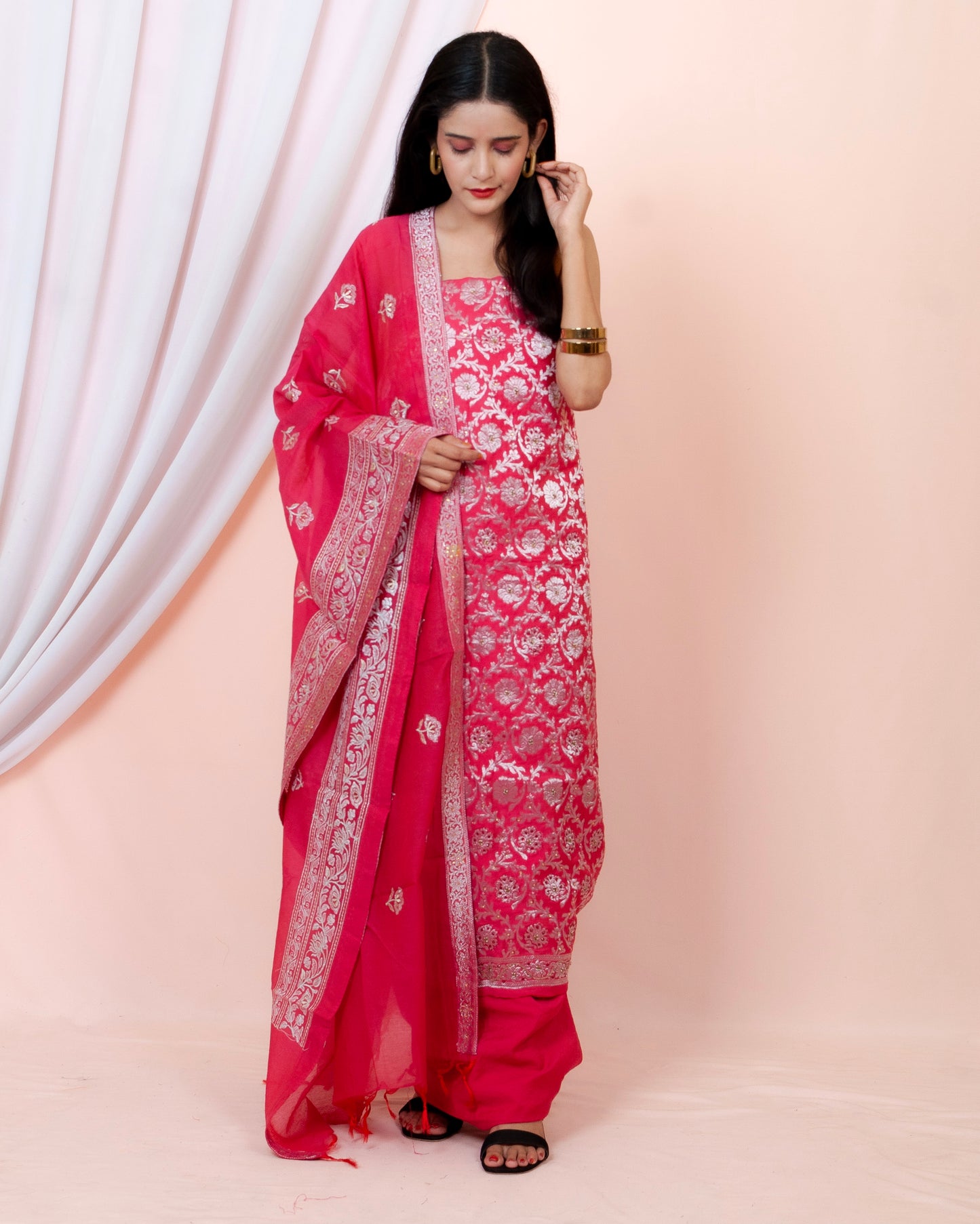 Cotton Silk Banarasi Suit (Aaminah)