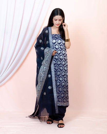 Cotton Silk Banarasi Suit (Aaminah)