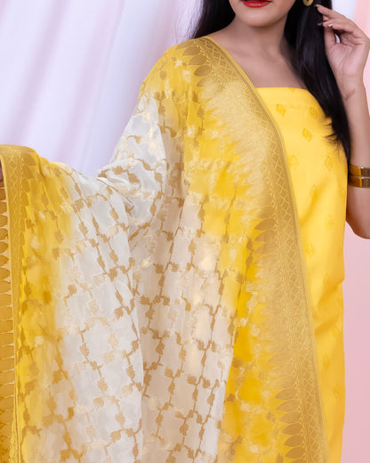 Cotton Silk Tanchoi Banarasi Suit (Aabirahh)