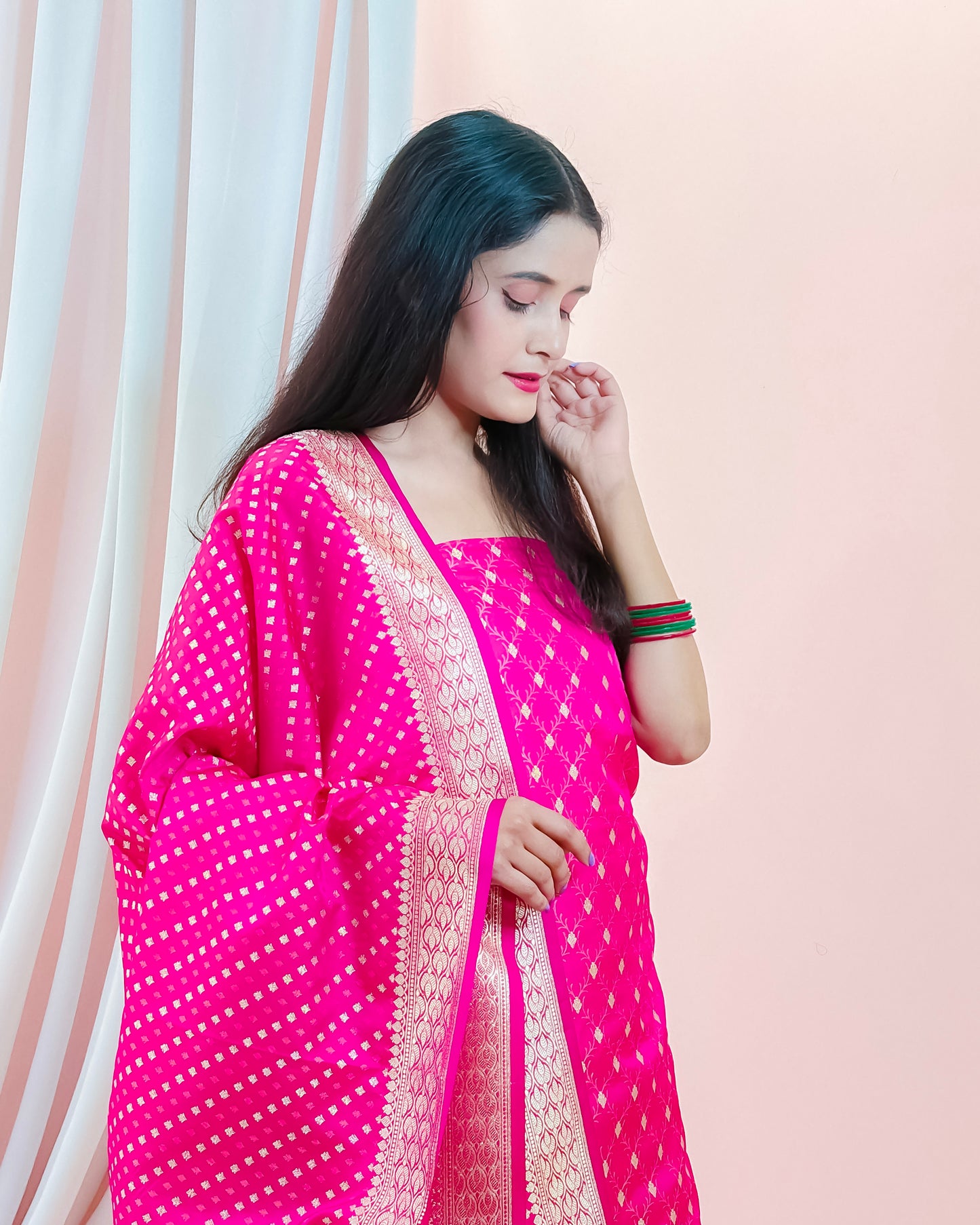 Handloom Silk Banarasi Suit (Aatirah)