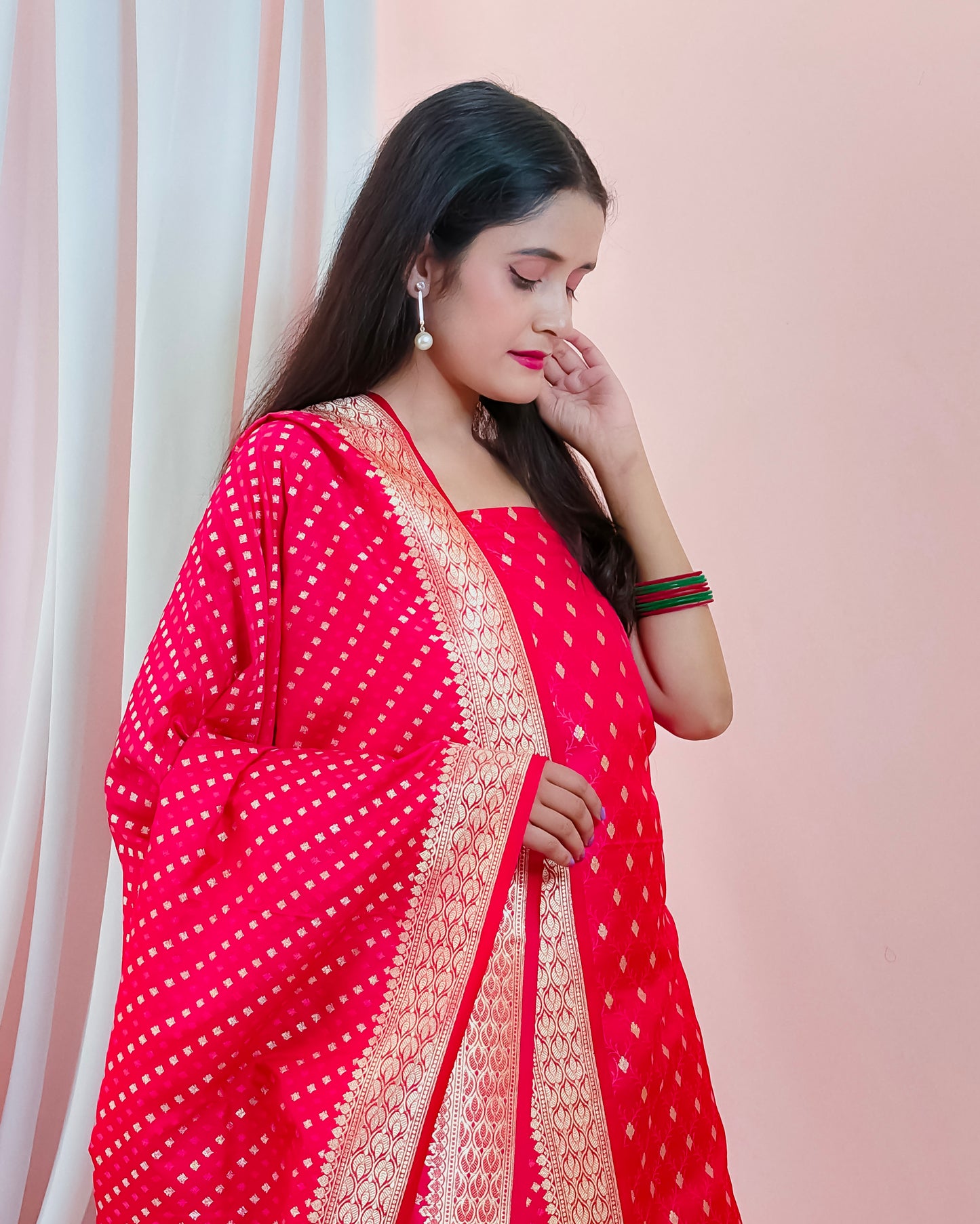 Handloom Silk Banarasi Suit (Aatirah)