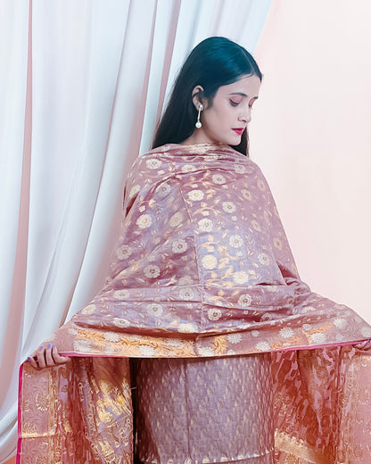 Linen Silk Banarasi Suit {Abeedah)