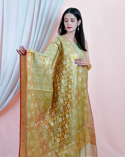 Linen Silk Banarasi Suit {Abeedah)