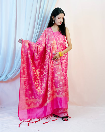 Linen Silk Banarasi Suit {Abeedah)