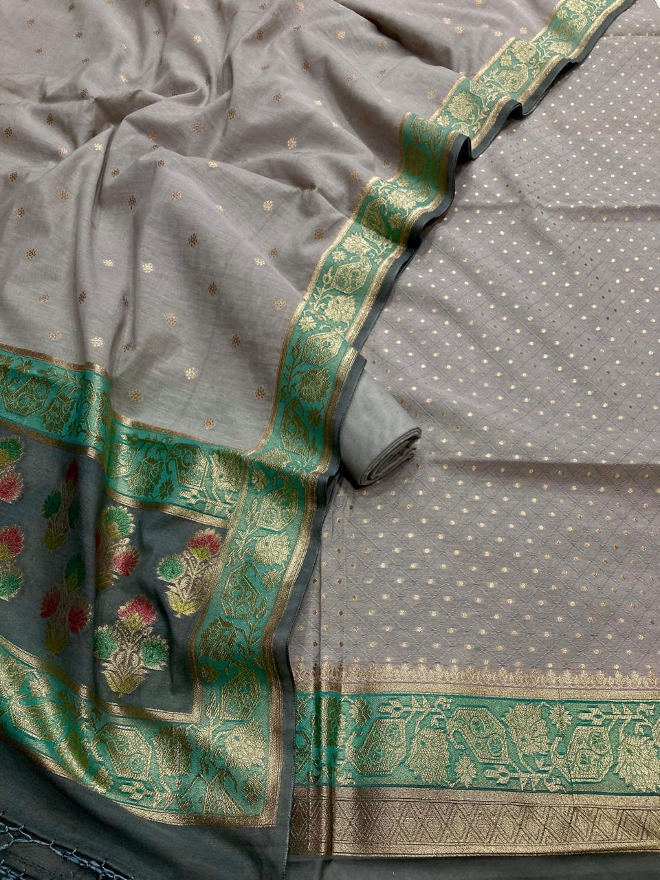 Cotton Tanchoi Banarasi Suit [Anaum]