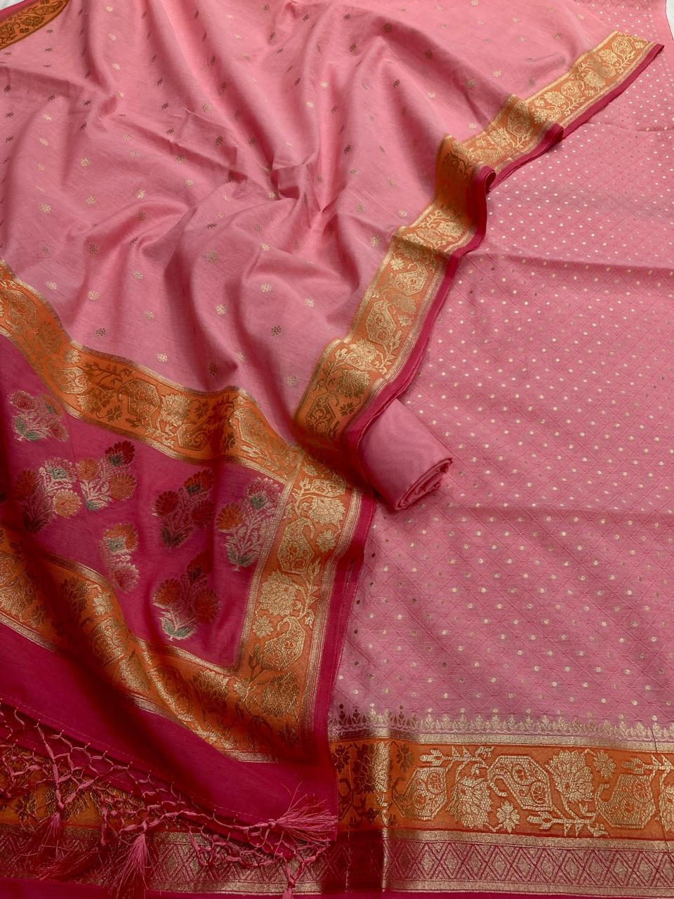 Cotton Tanchoi Banarasi Suit [Anaum]