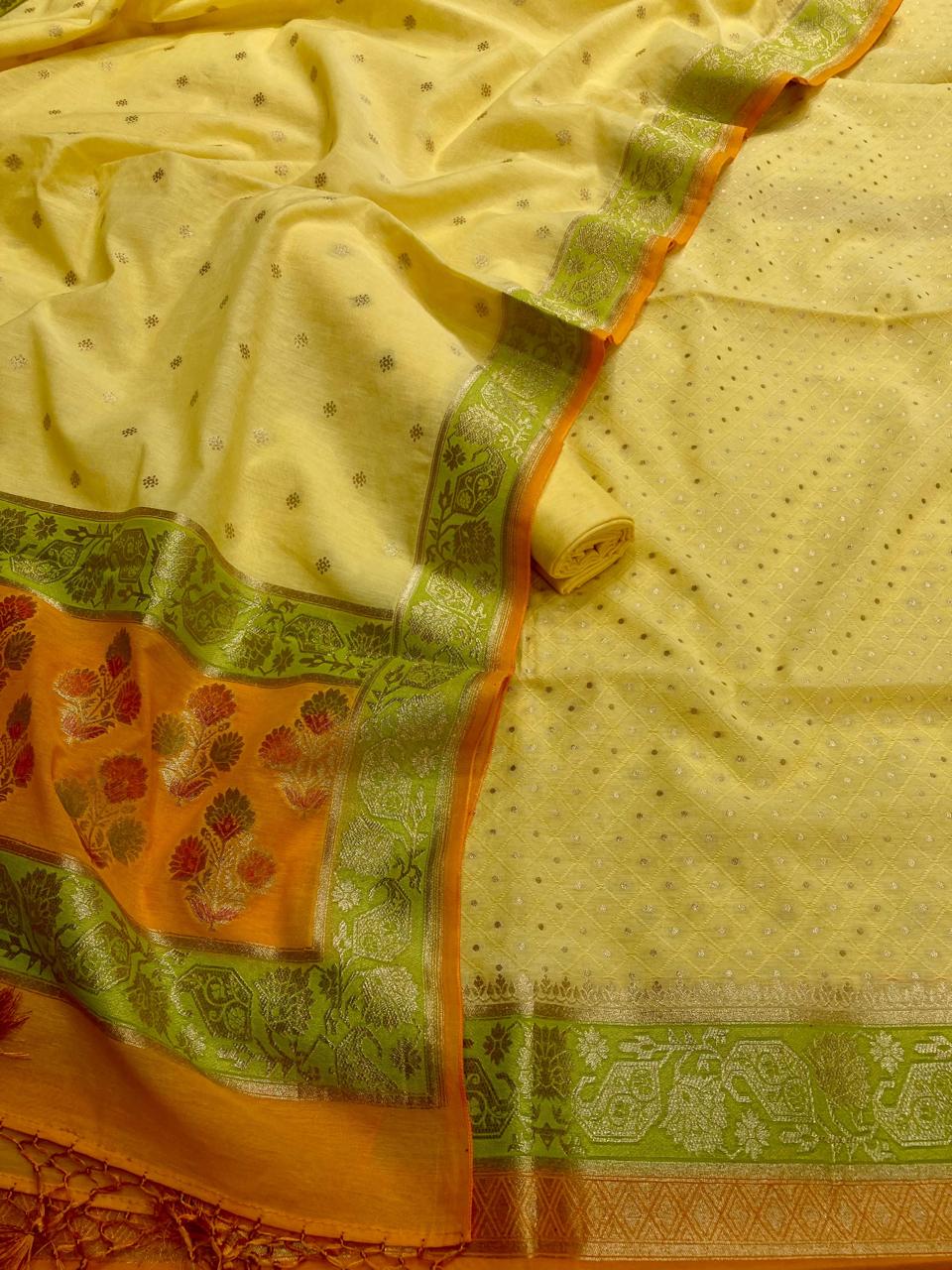 Cotton Tanchoi Banarasi Suit [Anaum]