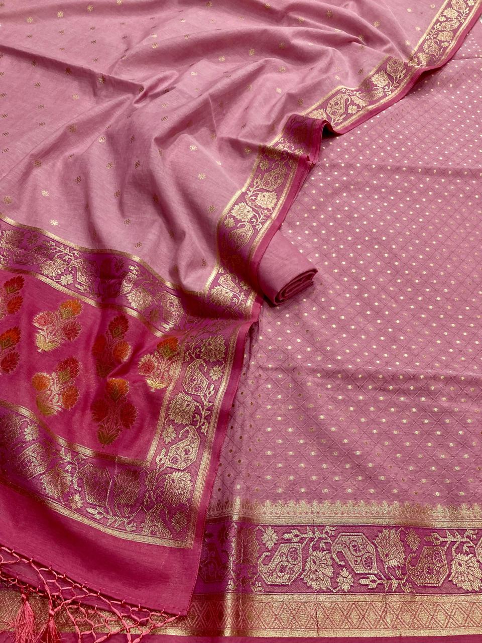 Cotton Tanchoi Banarasi Suit [Anaum]