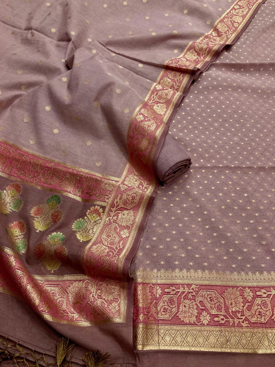 Cotton Tanchoi Banarasi Suit [Anaum]