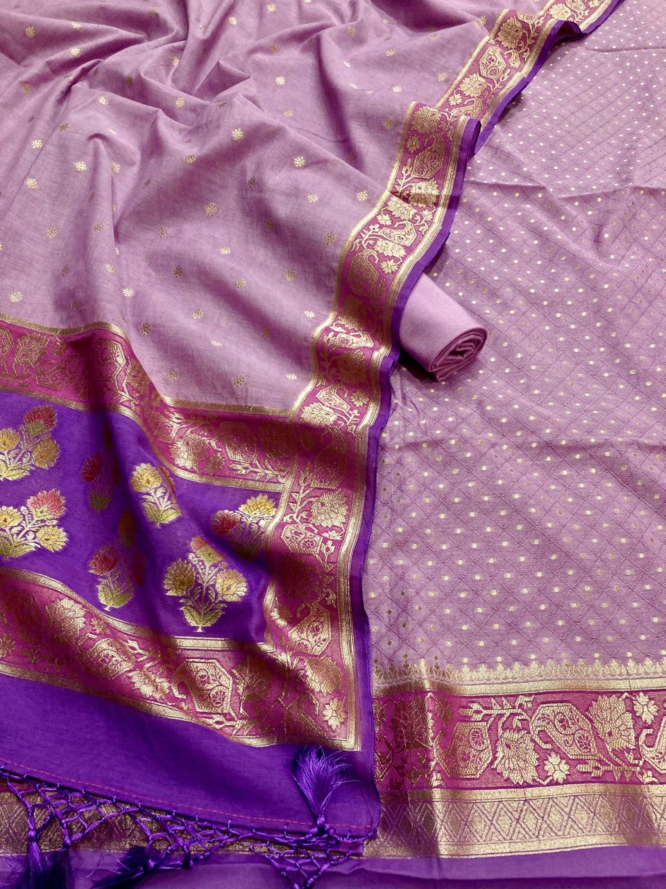 Cotton Tanchoi Banarasi Suit [Anaum]