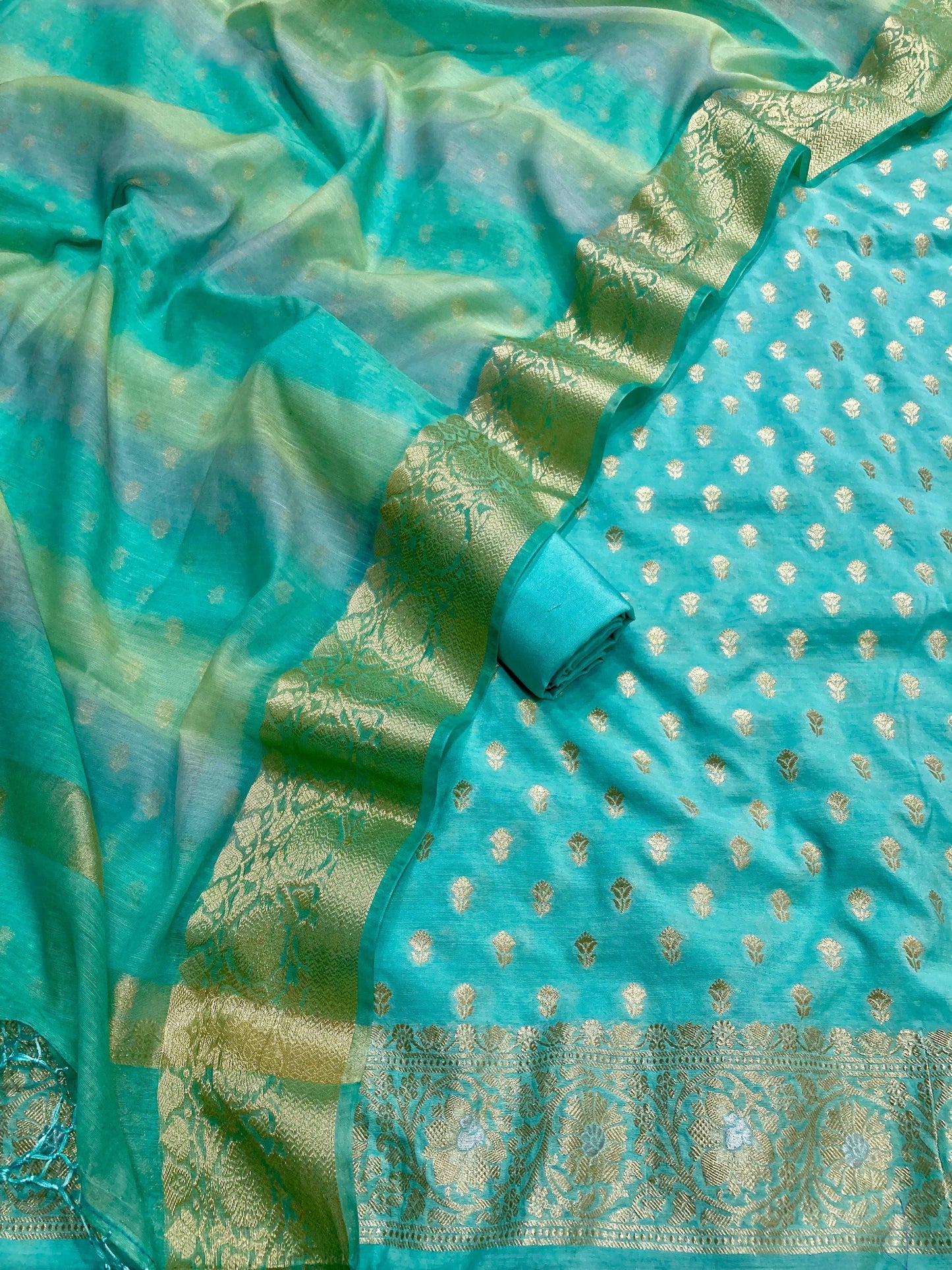 Cotton Silk Banarasi Suit (Awatif)