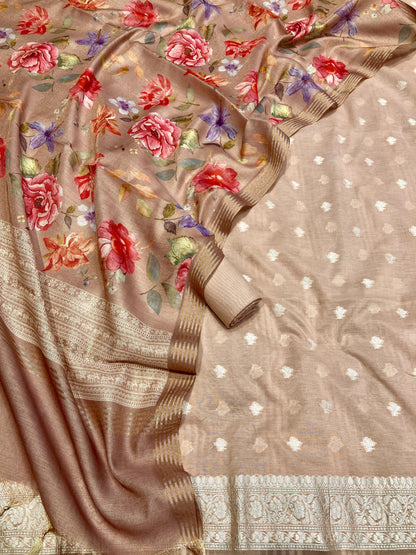 Chanderi Silk Banarasi Suit [Atiyaa]