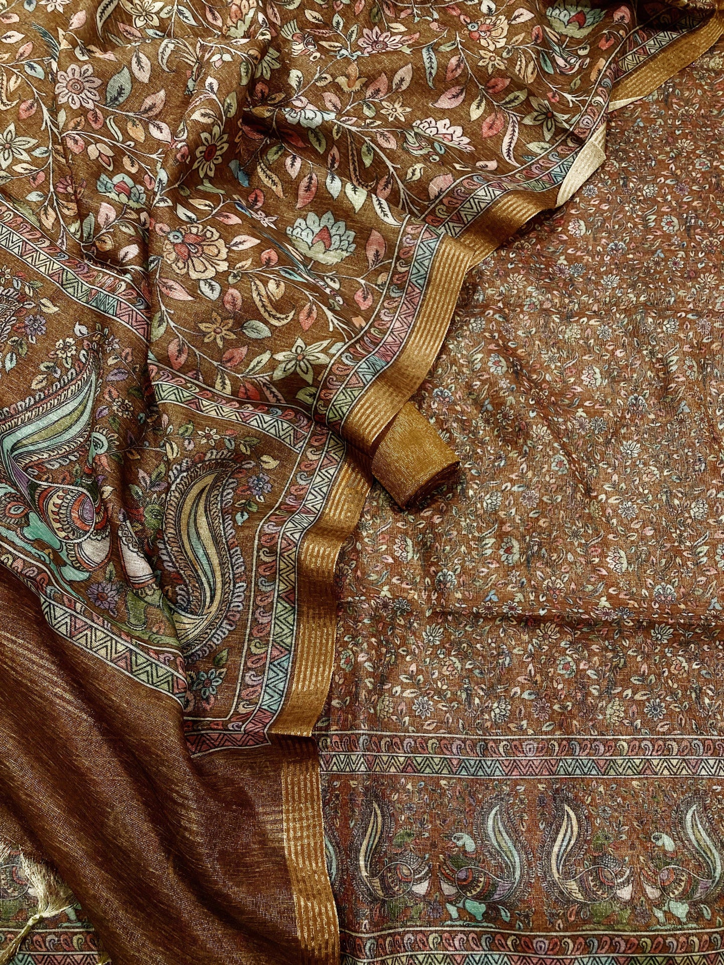 Linen Tissue Silk Printed Suit [Arjumand]