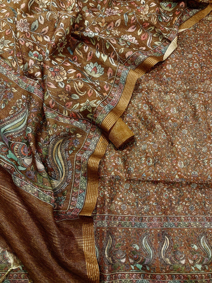 Linen Tissue Silk Printed Suit [Arjumand]