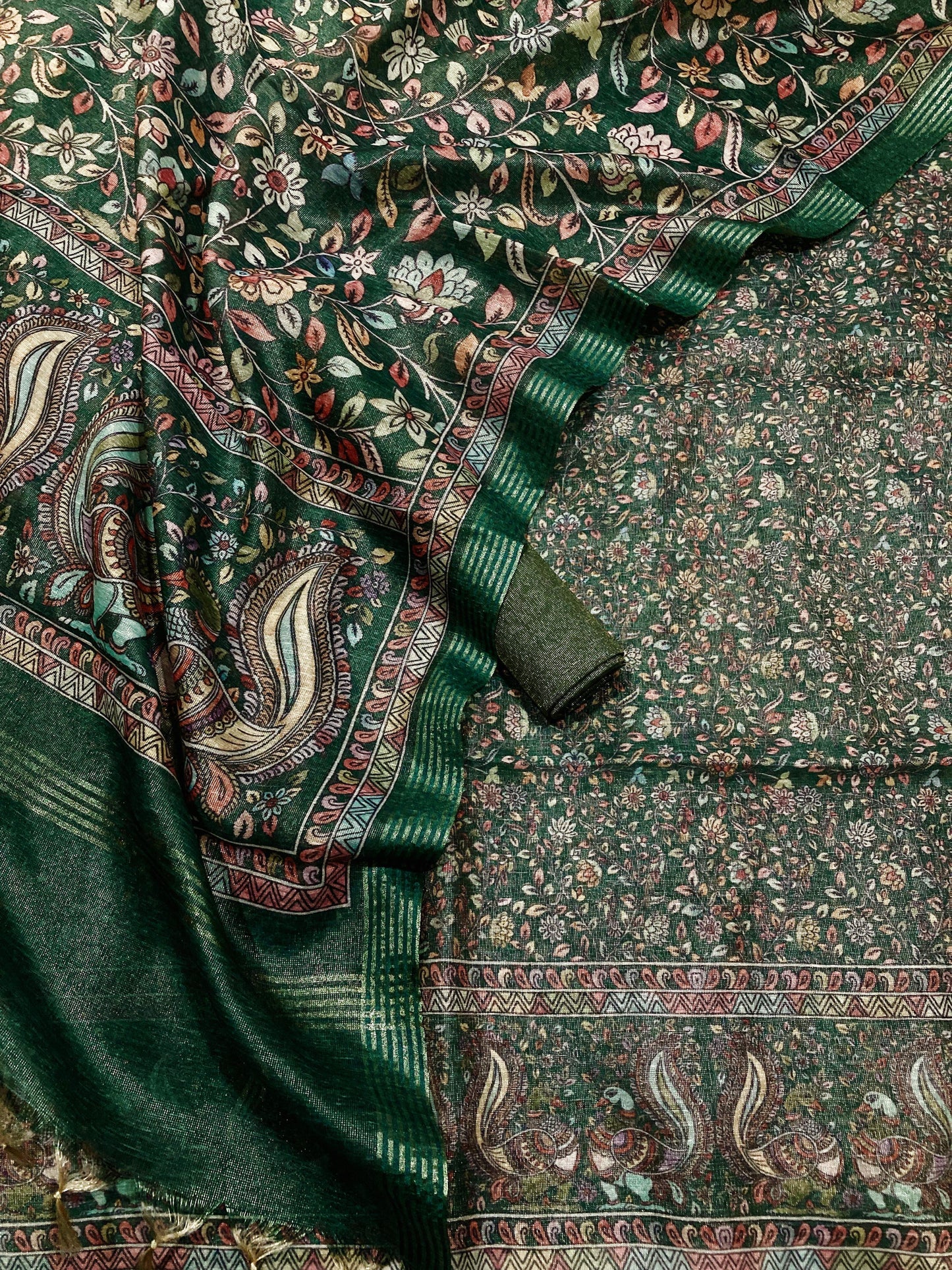 Linen Tissue Silk Printed Suit [Arjumand]