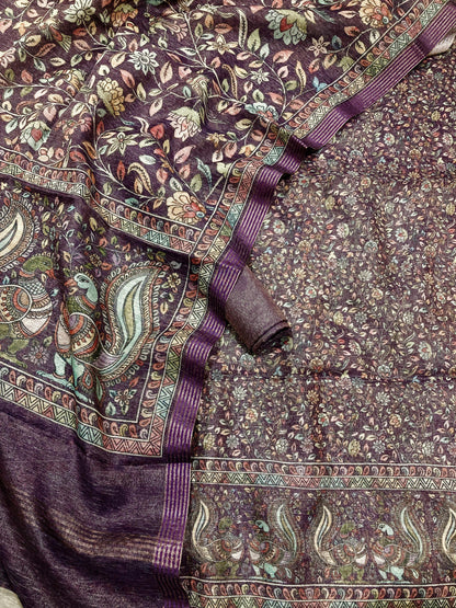 Linen Tissue Silk Printed Suit [Arjumand]