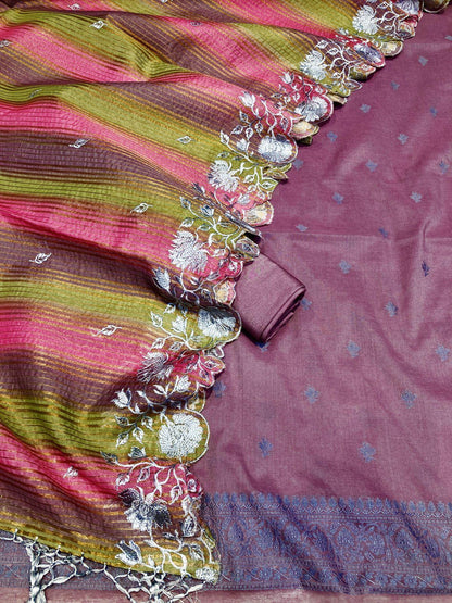 Chanderi Silk Banarasi Suit Athilahh