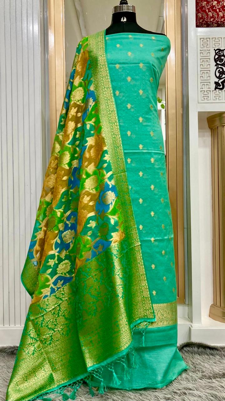 Chanderi Silk Banarasi Suit [Atifa]