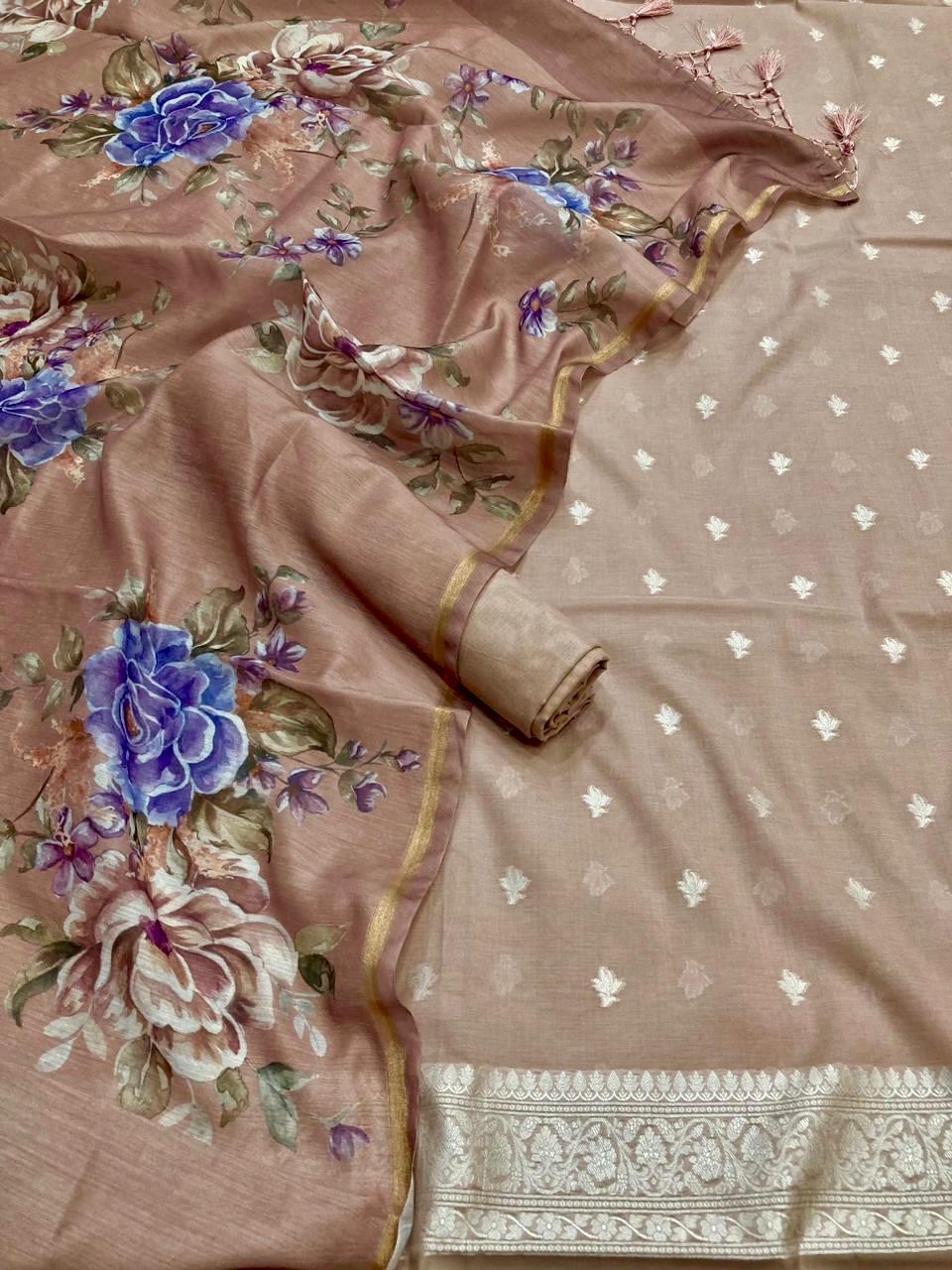 Chanderi Silk Banarasi Suit [Atiya]