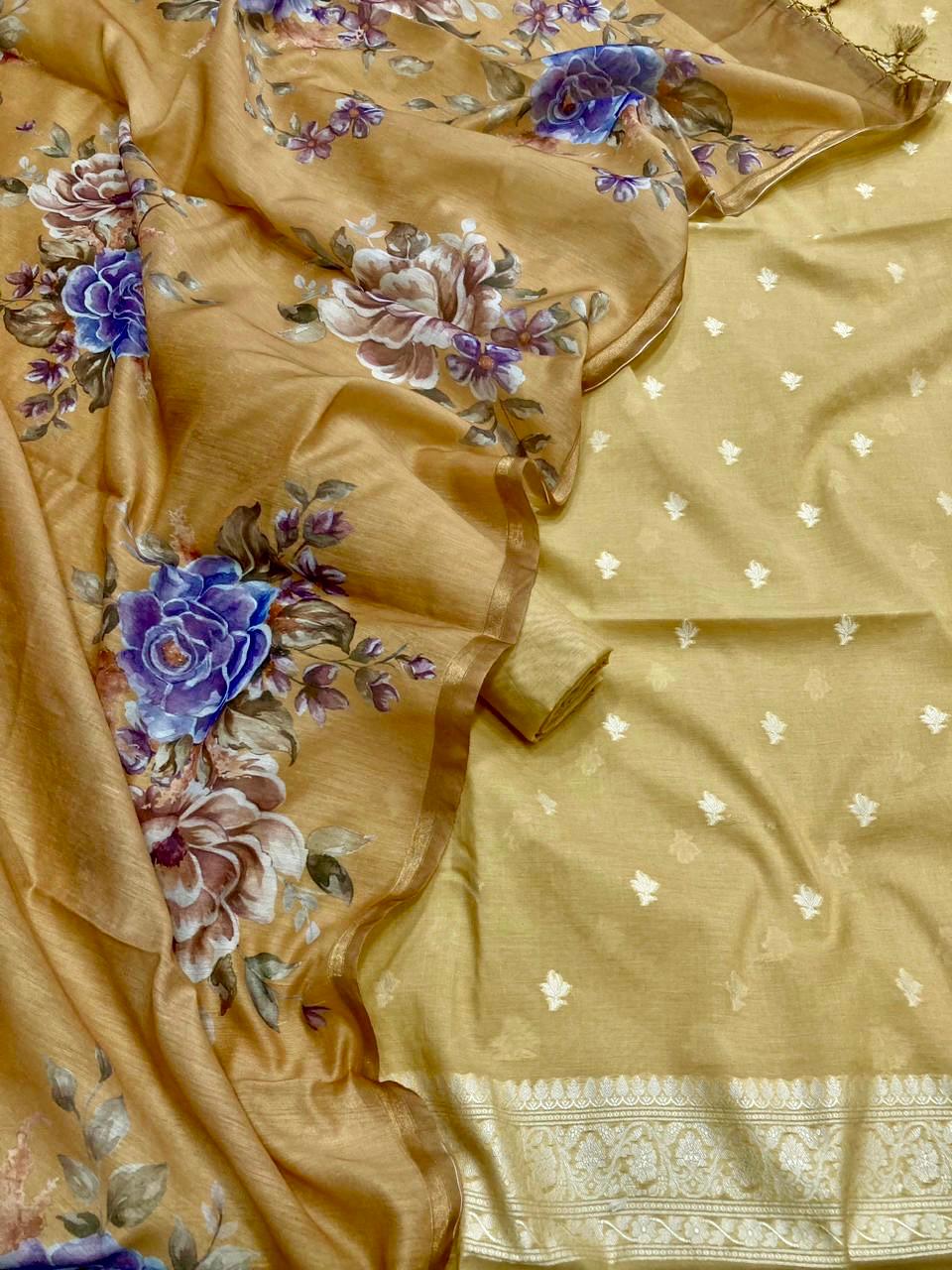 Chanderi Silk Banarasi Suit [Atiya]