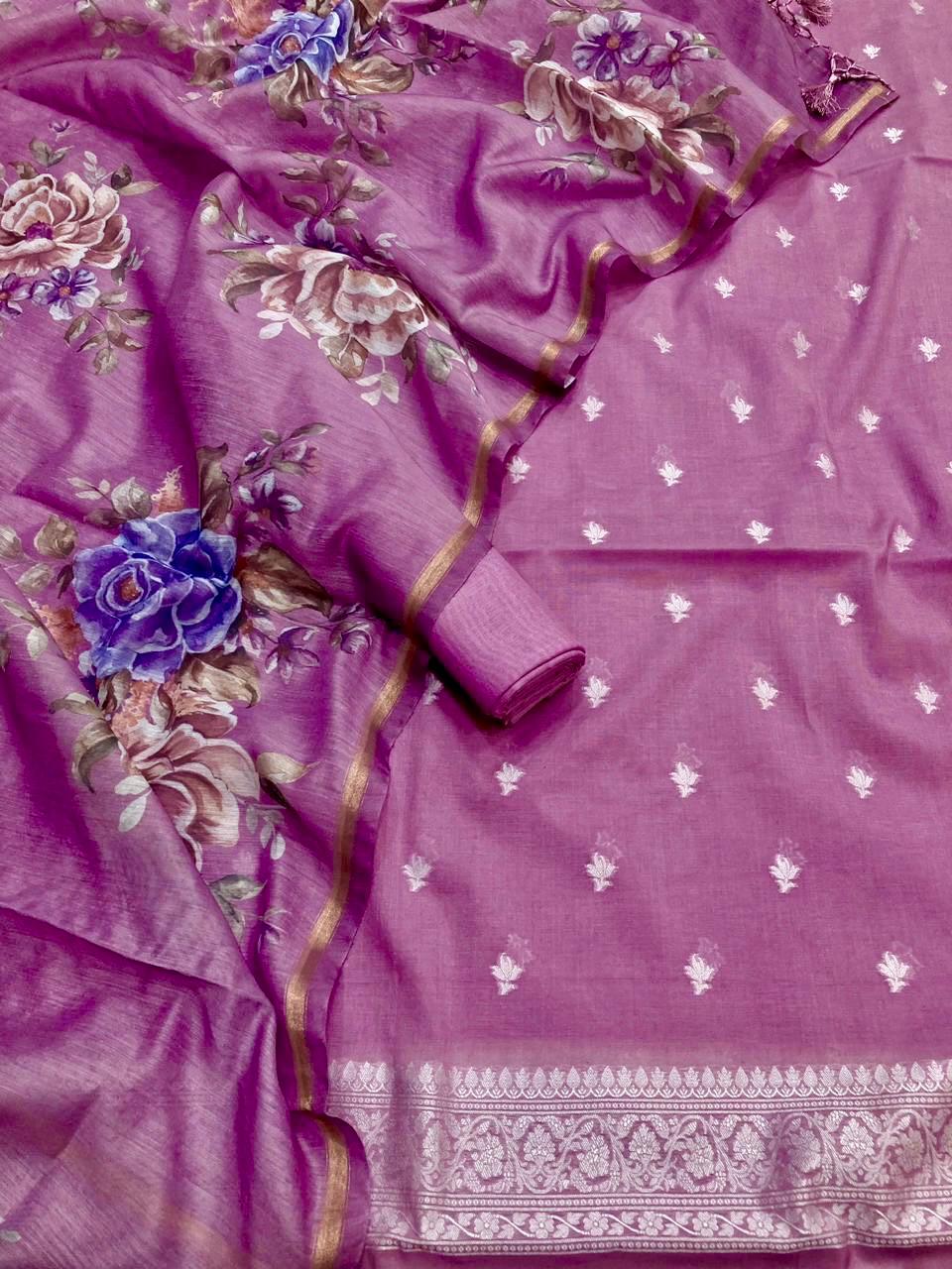 Chanderi Silk Banarasi Suit [Atiya]