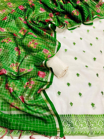 Chanderi Silk Banarasi Suit Ayra