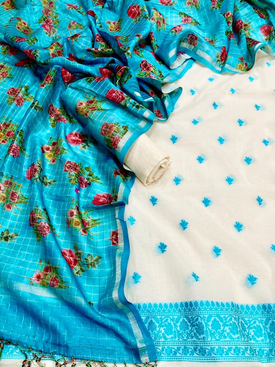 Chanderi Silk Banarasi Suit Ayra