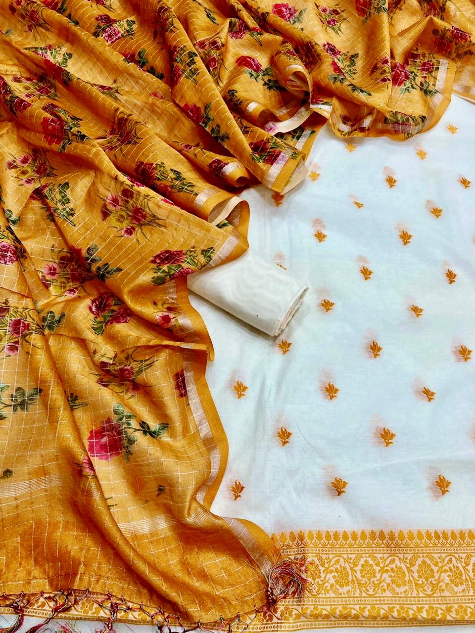 Chanderi Silk Banarasi Suit Ayra