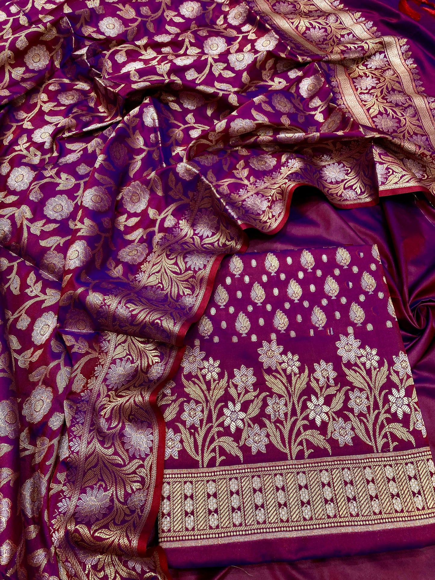 Katan Silk Banarasi Suit {Adaa)