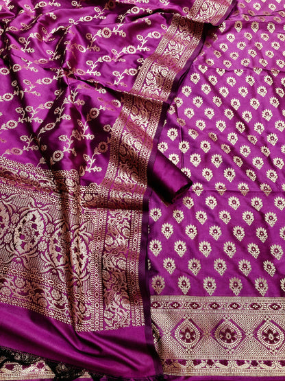 Katan Silk Banarasi Suit (Afeerah)