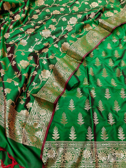 Katan Silk Banarasi Suit (Abqurah)